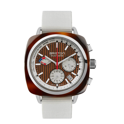 Foto van Briston Clubmaster Regatta - Chrono - Walnut / White