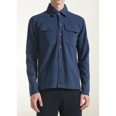 Foto van Piacenza Air Force Blue Full Cashmere Overshirt 