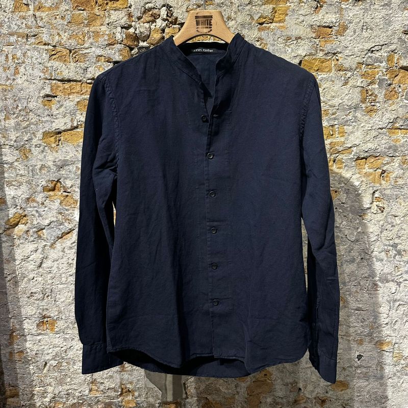 Hannes Roether Dragon Shirt Linnen Navy