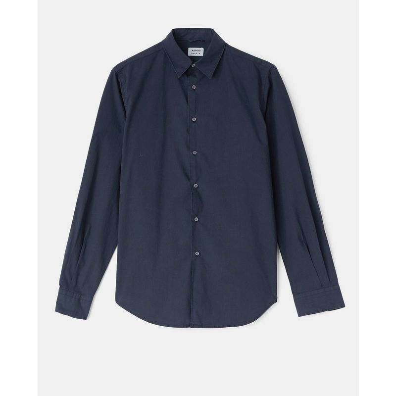 Aspesi Linnen Shirt B.D.Magra Dark Navy