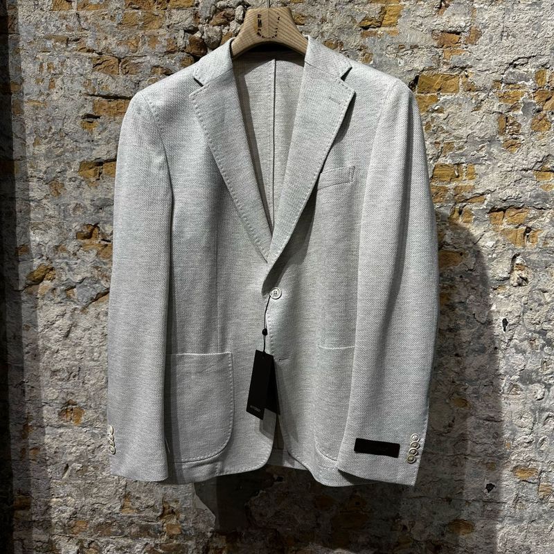 Windsor Structured Linnen Jacket White Weed 