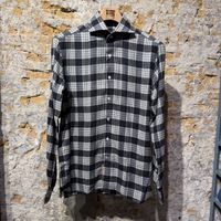 100 Hands Grey Check Flannel
