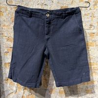 Kris K Linnen Shorts Navy
