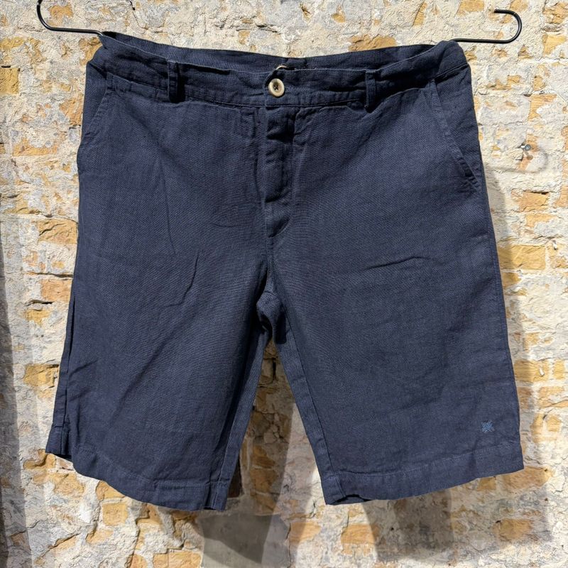 Kris K Linnen Shorts Navy