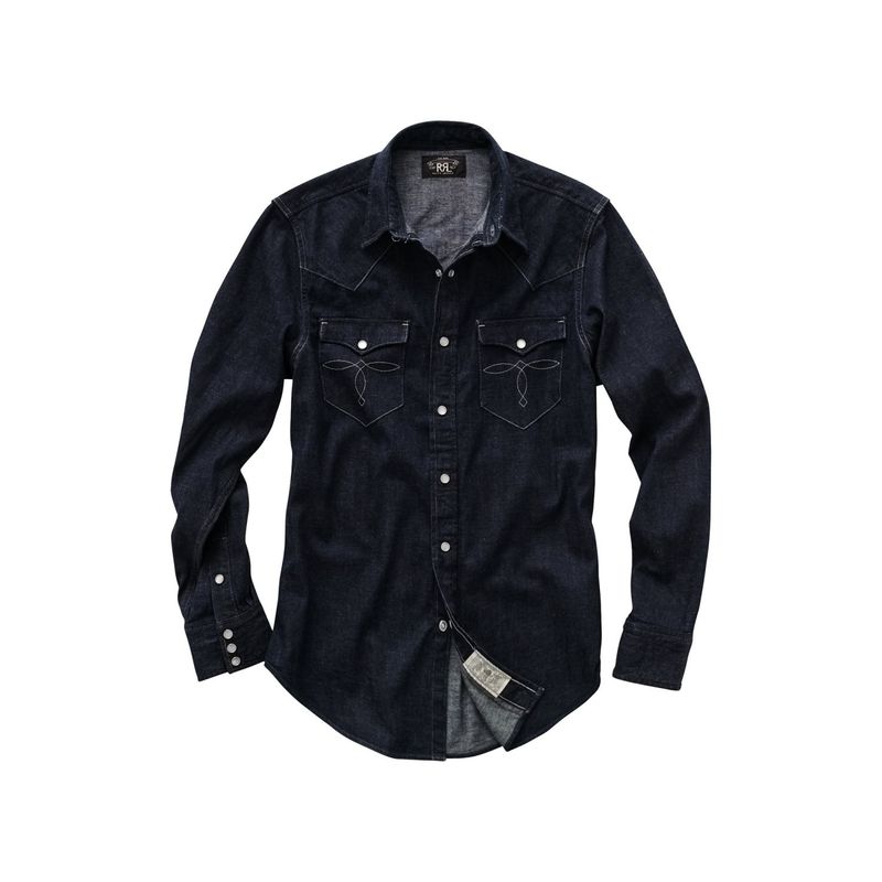 Ralph Lauren Double RL Slim Fit Denim Western Shirt