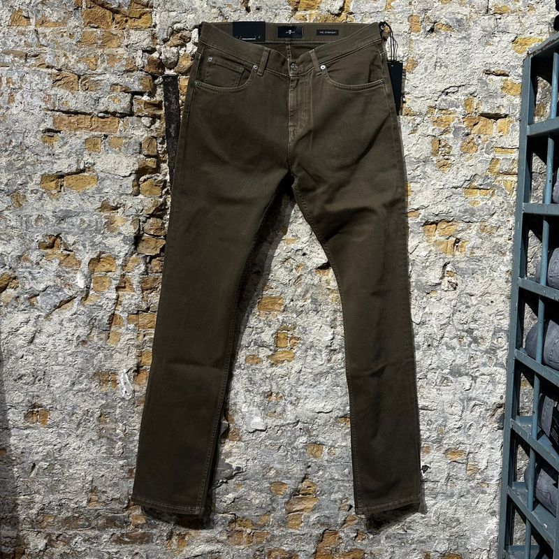 7 For All Mankind Straight Jeans Wet Sand 