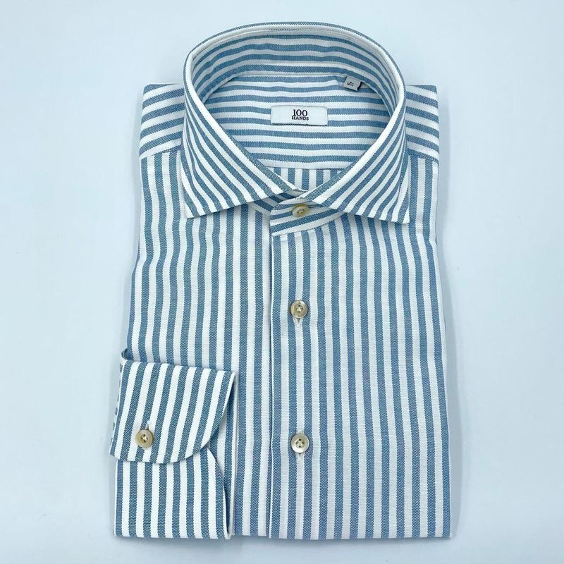 100 Hands Striped Blue/White Shirt