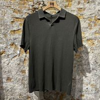 James Perse Relaxed Luxury Jersy Polo Washed Forst Green