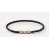 Afbeelding van Miansai Juno Leather Bracelet Gold Vermeil Brown 