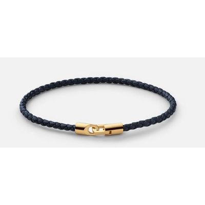 Foto van Miansai Cruz Leather Bracelet Gold Vermeil Light Blue 