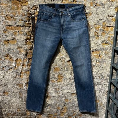 7 For All Mankind Straight Heirloom Heavy Wash Blue Foto van 7 For All Mankind Straight Heirloom Heavy Wash Blue