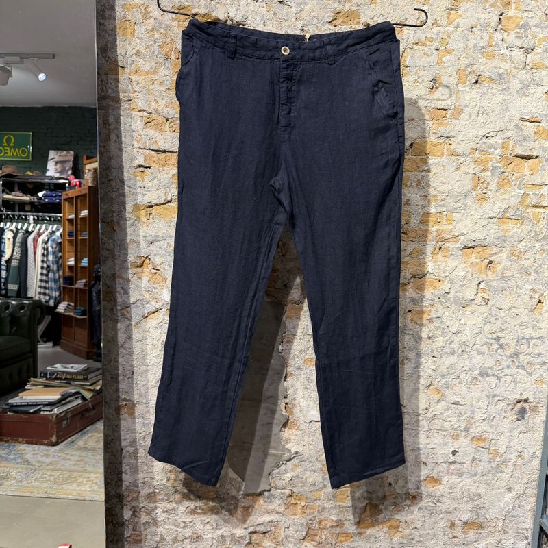 Kris K Linnen Pantalon Navy