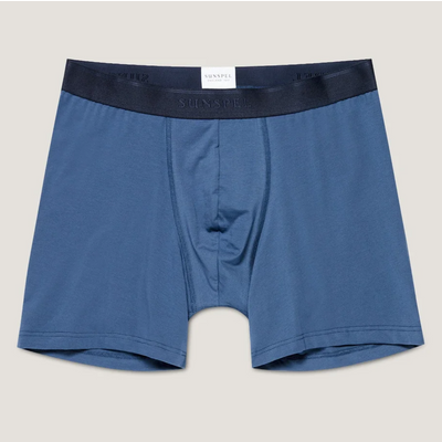 Foto van Sunspel Stretch Cotton Boxer Briefs Atlantic Blue
