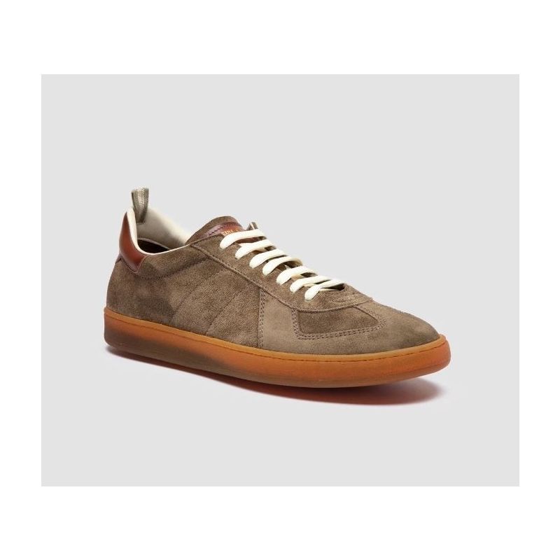 Officine Creative MILITIA 002 Green Suede Leather Sneakers