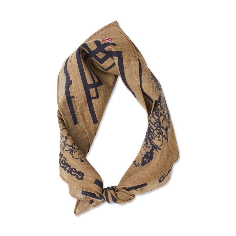 Blue de Genes Grafico Scarf Bronze Brown Blue de Genes Grafico Scarf Bronze Brown