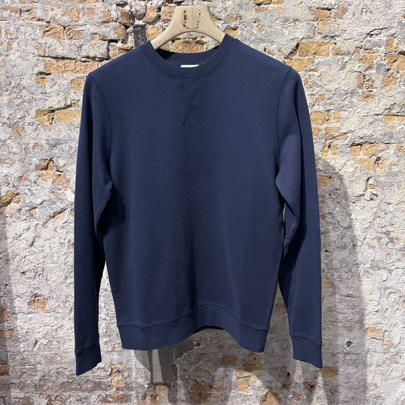 Sunspel Loopback Sweatshirt Navy Sunspel Loopback Sweatshirt Navy
