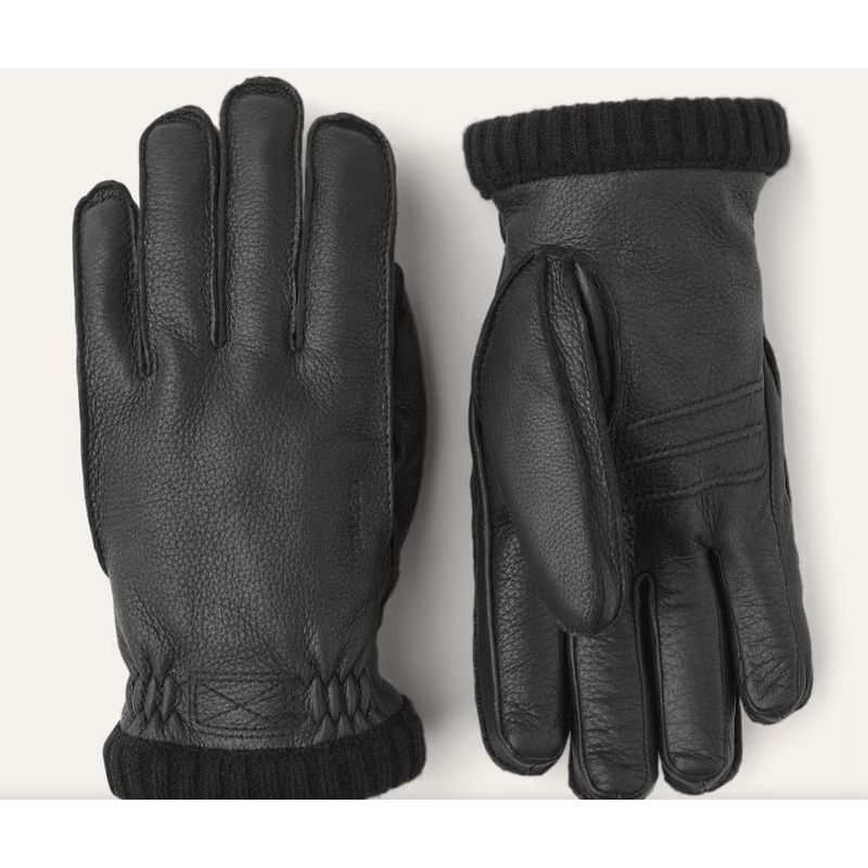 Hestra Deerskin Primaloft Rib Black