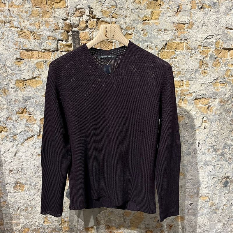 Hannes Roether Knited V Sweat Wool