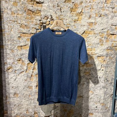 Kris K R Downey Jr steal blue Silky T-shirt Foto van Kris K R Downey Jr steal blue Silky T-shirt