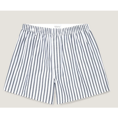 Foto van Sunspel Classic Boxer Short Navy & White Stripe