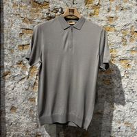 Kris K Elegant zip-Polo Mud Grey