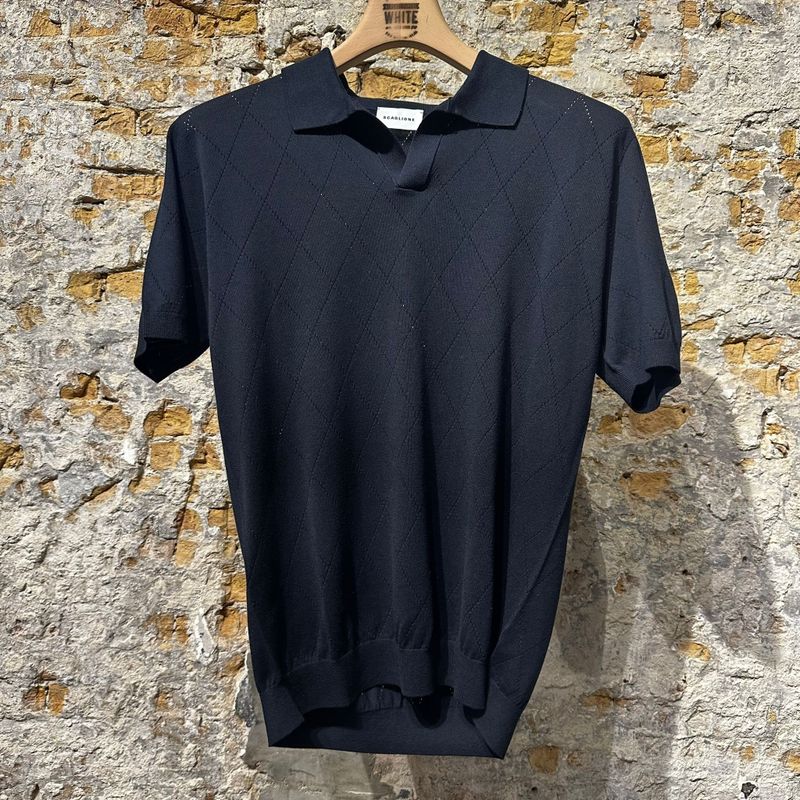 Scaglione Retro Navy Polo 