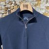 Afbeelding van Fedeli Luxury Ribbed Quarter-Zip Navy Blue