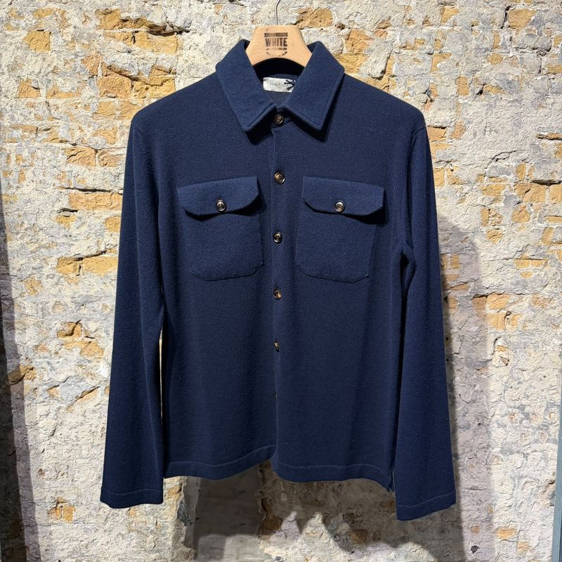 Piacenza Cashmere overshirt Dark Navy Piacenza Cashmere overshirt Dark Navy