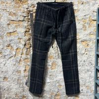 Hannes Roether Woolen Checkpants Black Mix