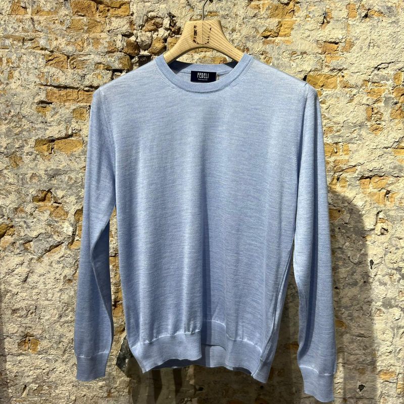 Fedeli Long Sleeve T-Shirt Dimond Blue 