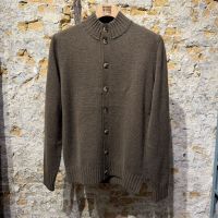 Kris K A Young Merino Wool Cardigan Coffie Brown