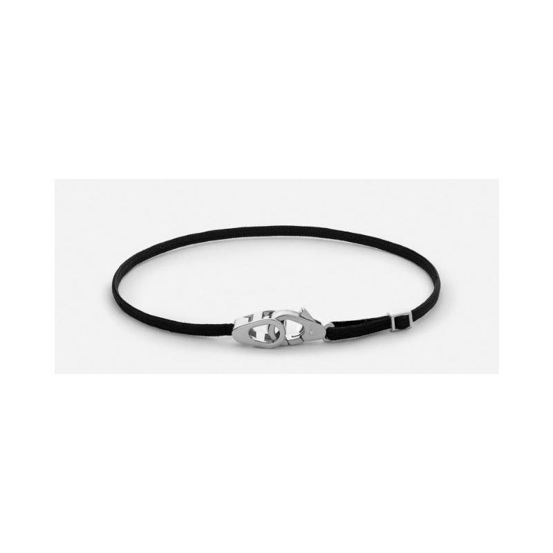 Miansai Caden Pull Bracelet Sterling Silver Black 