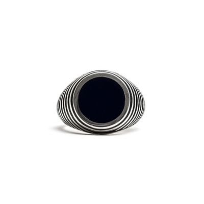 Foto van Damico Black Tegel Ring Silver