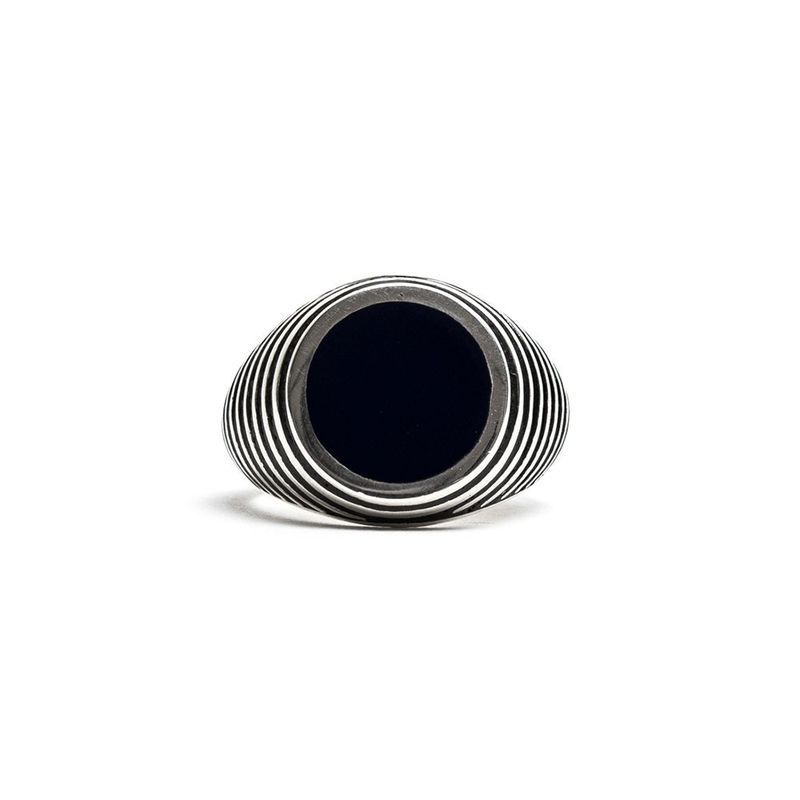 Damico Black Tegel Ring Silver