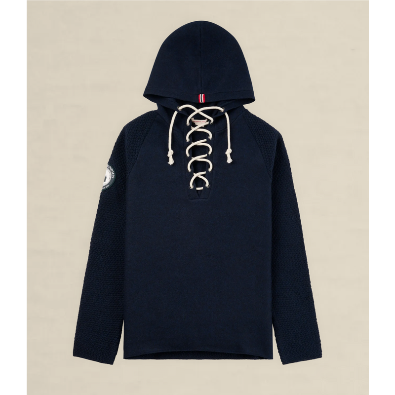 ​AMUNDSEN BOILED HOODIE LACED Navy
