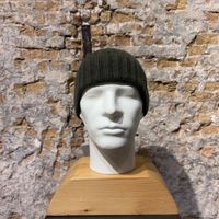 Kris K C. Murphy 100% Cashmere Beanie Army Green