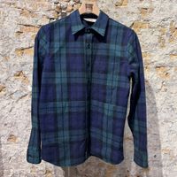 ASPESI Check over-shirt Navy/Green