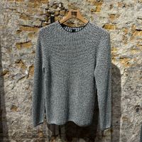 Hannes Roether Linnen Sweater Blue/Green Melange