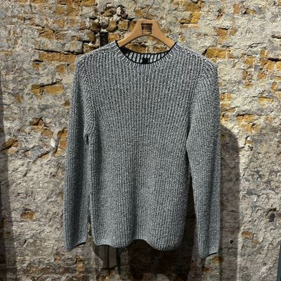 Foto van Hannes Roether Linnen Sweater Blue/Green Melange